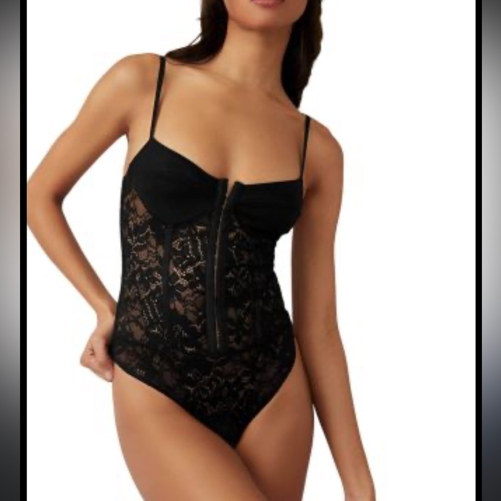 Free People Intimately Lace Night Rhythm Bodysuit